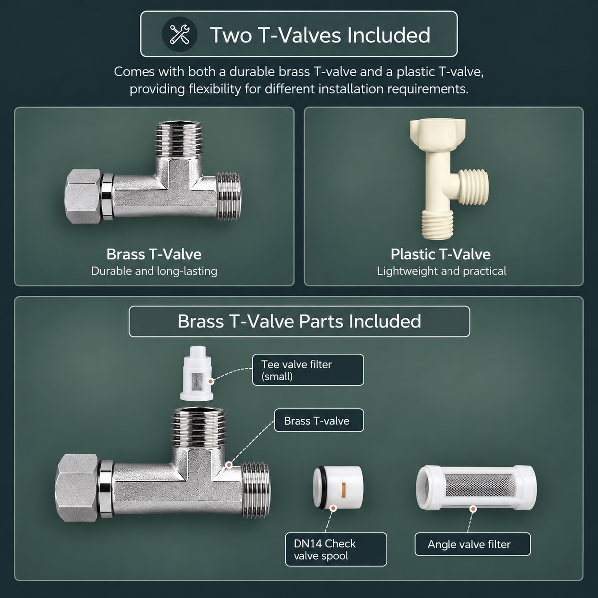 two T-valves