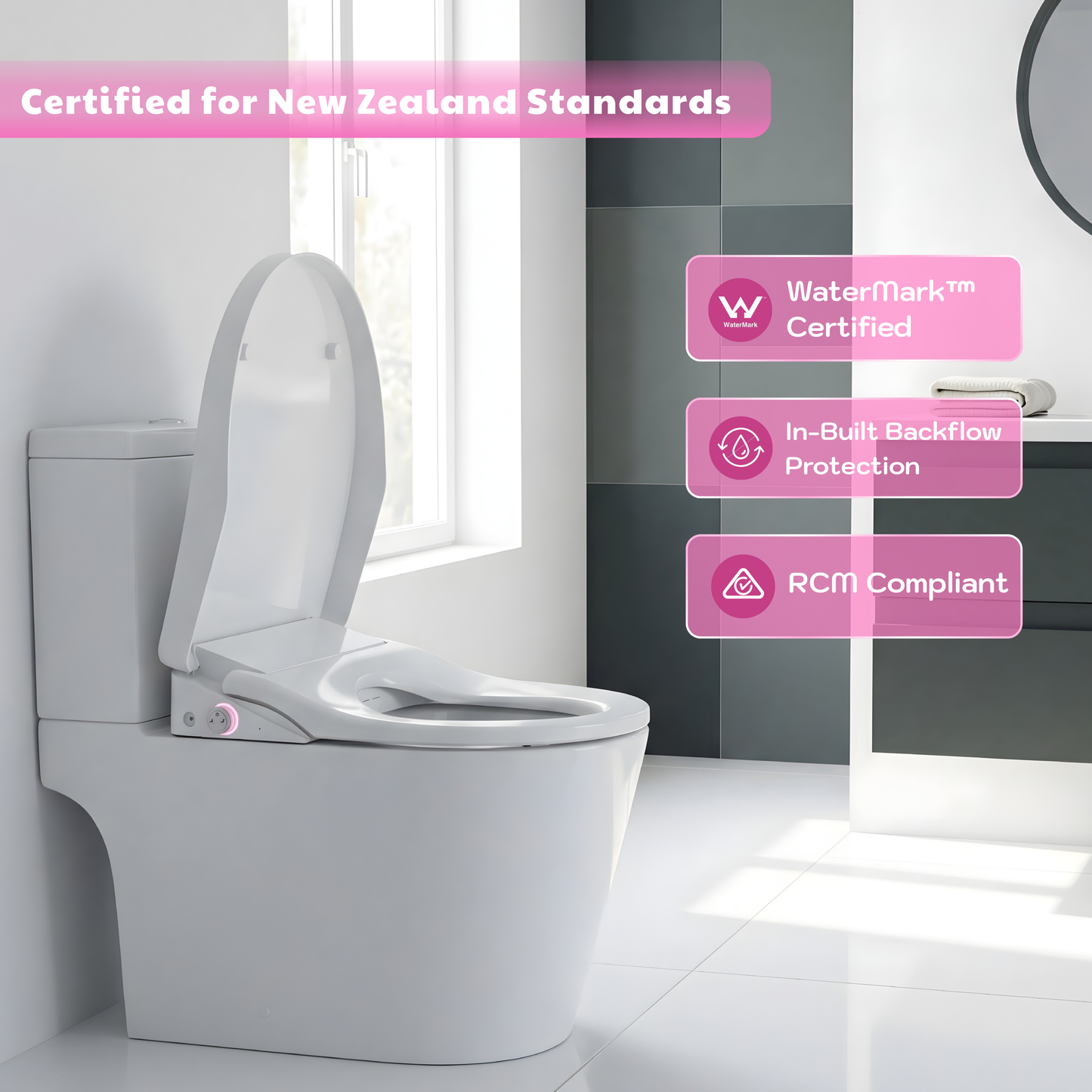 Conor Arista Smart Bidet Seat with Auto Open/Close & Installation Kit