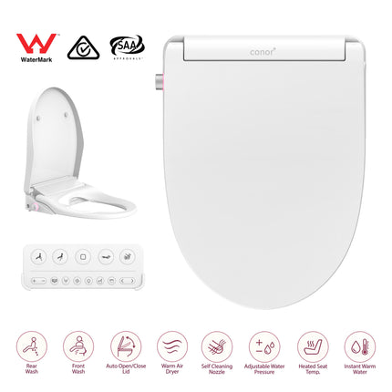Conor Arista Smart Bidet Seat with Auto Open/Close & Installation Kit Conor 