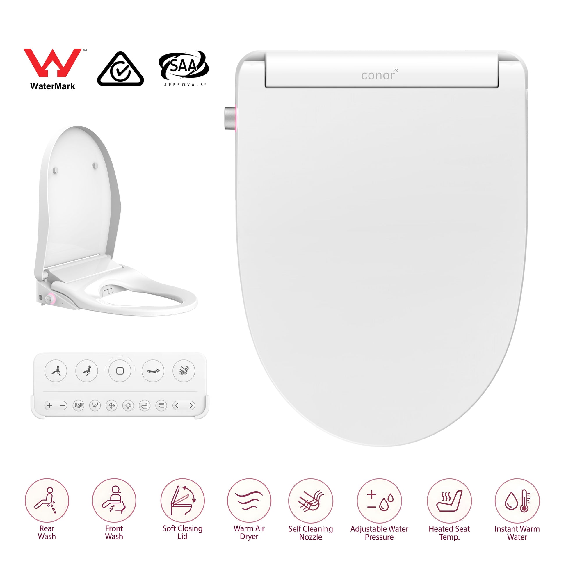 Conor Arista Smart Bidet Seat With Installation Kit