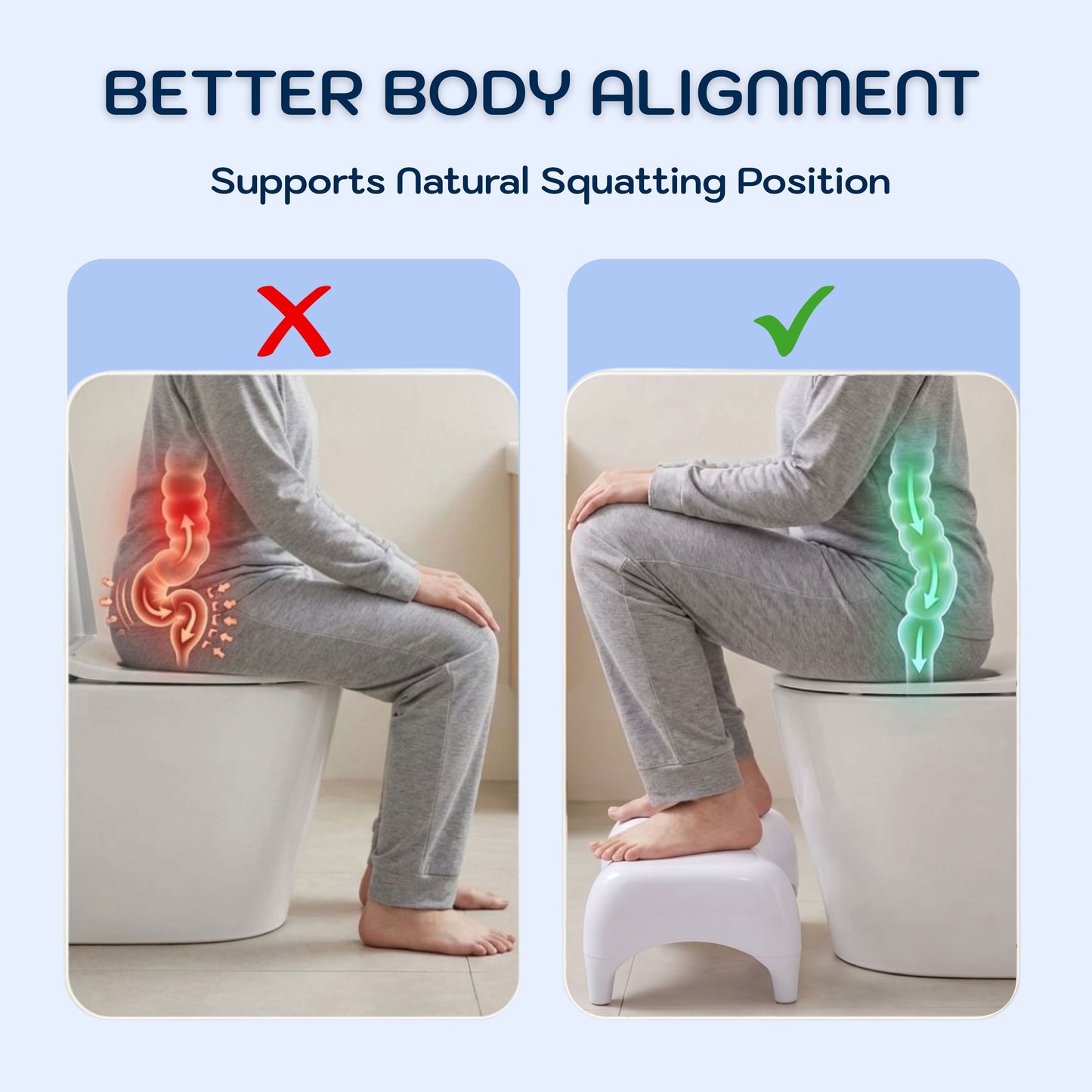 Conor Eco Toilet Foot Stool with Ergonomic Modern Design White Conor 