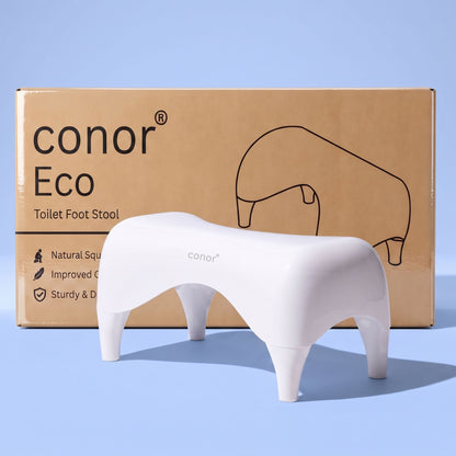 Conor Eco Toilet Foot Stool with Ergonomic Modern Design White Conor 