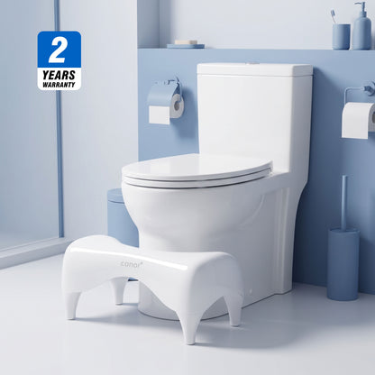 Conor Eco Toilet Foot Stool with Ergonomic Modern Design White Conor 