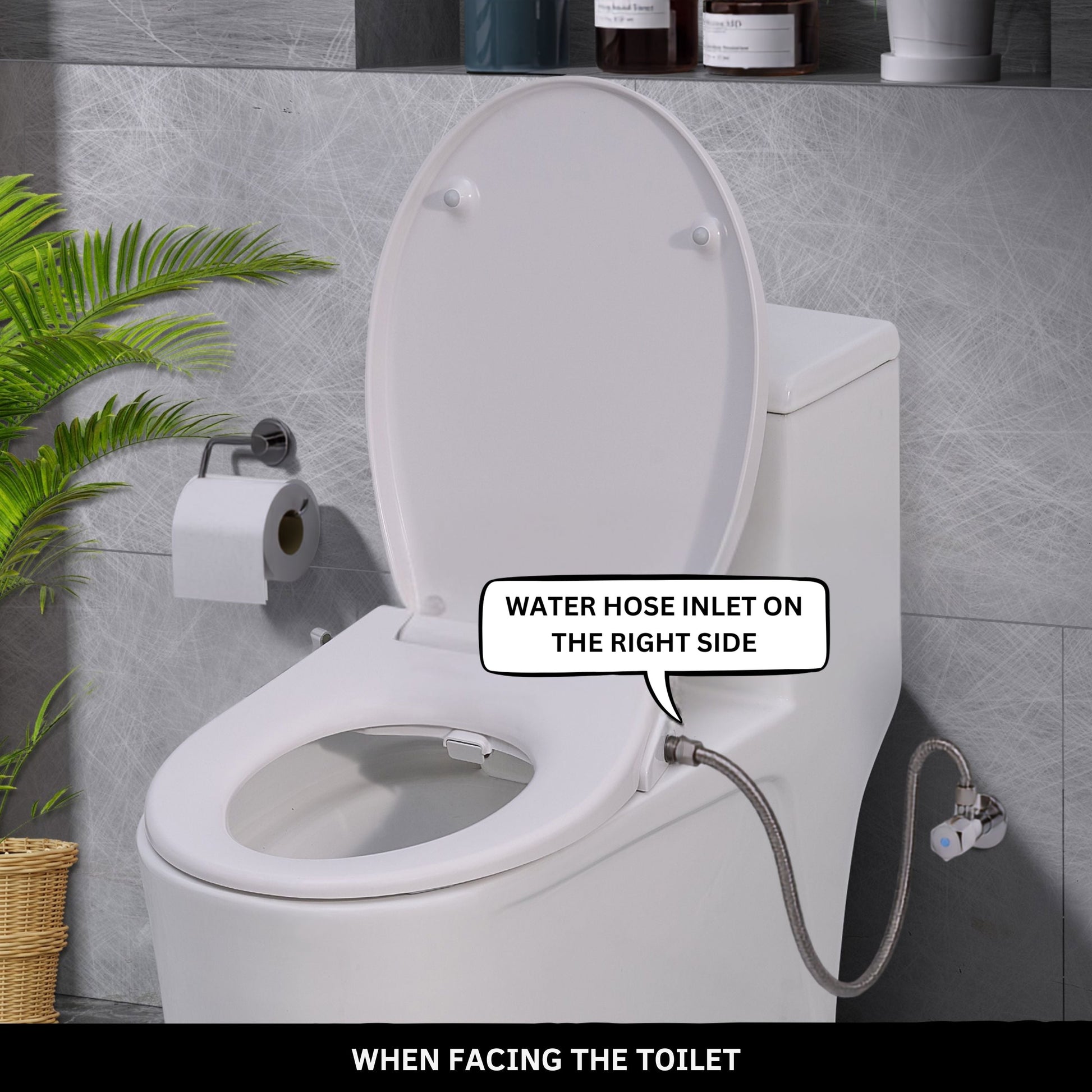 Toilet with Right Water Inlet
