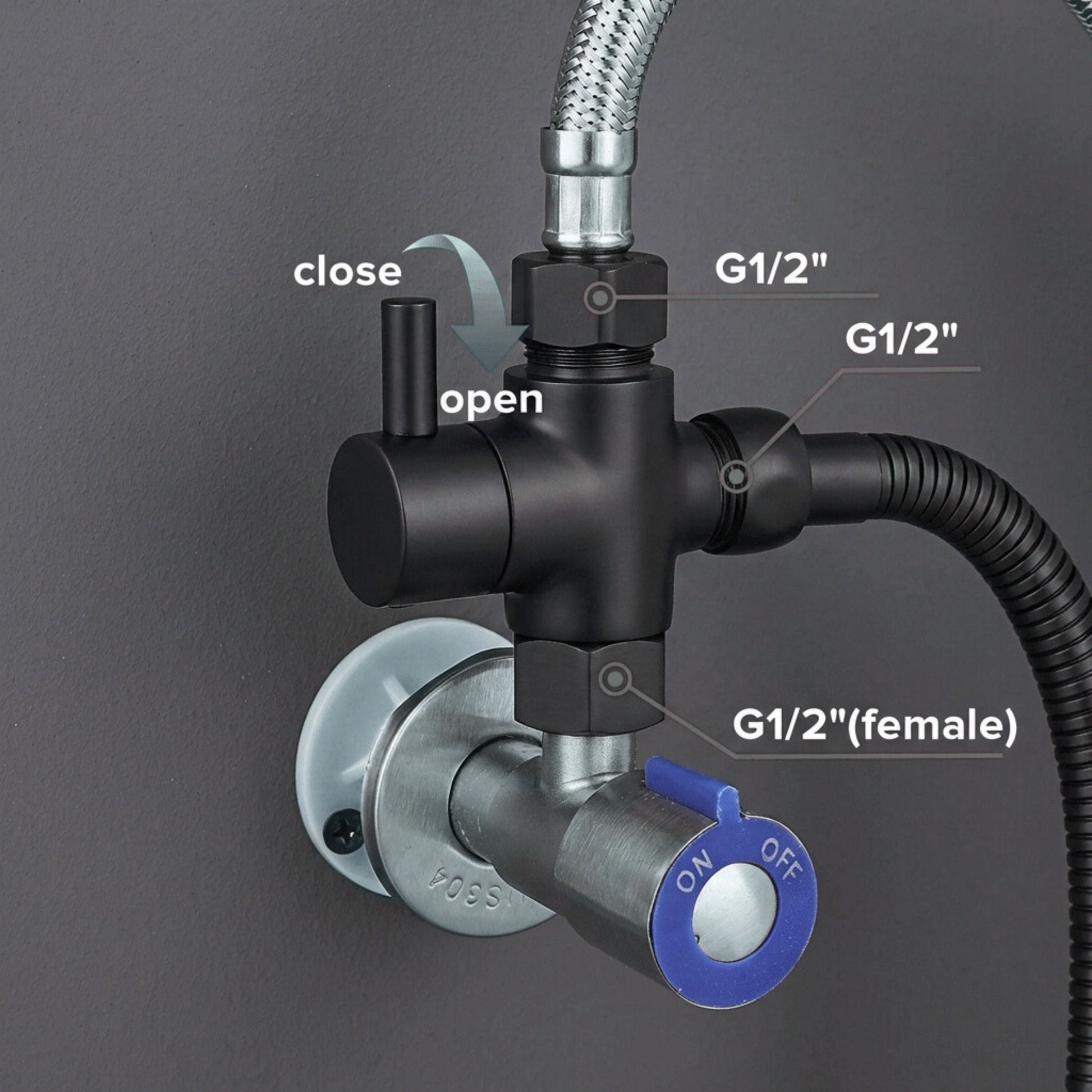 Conor Ember 1.0 Black Handheld Bidet Spray with Installation Kit conors.com.au 