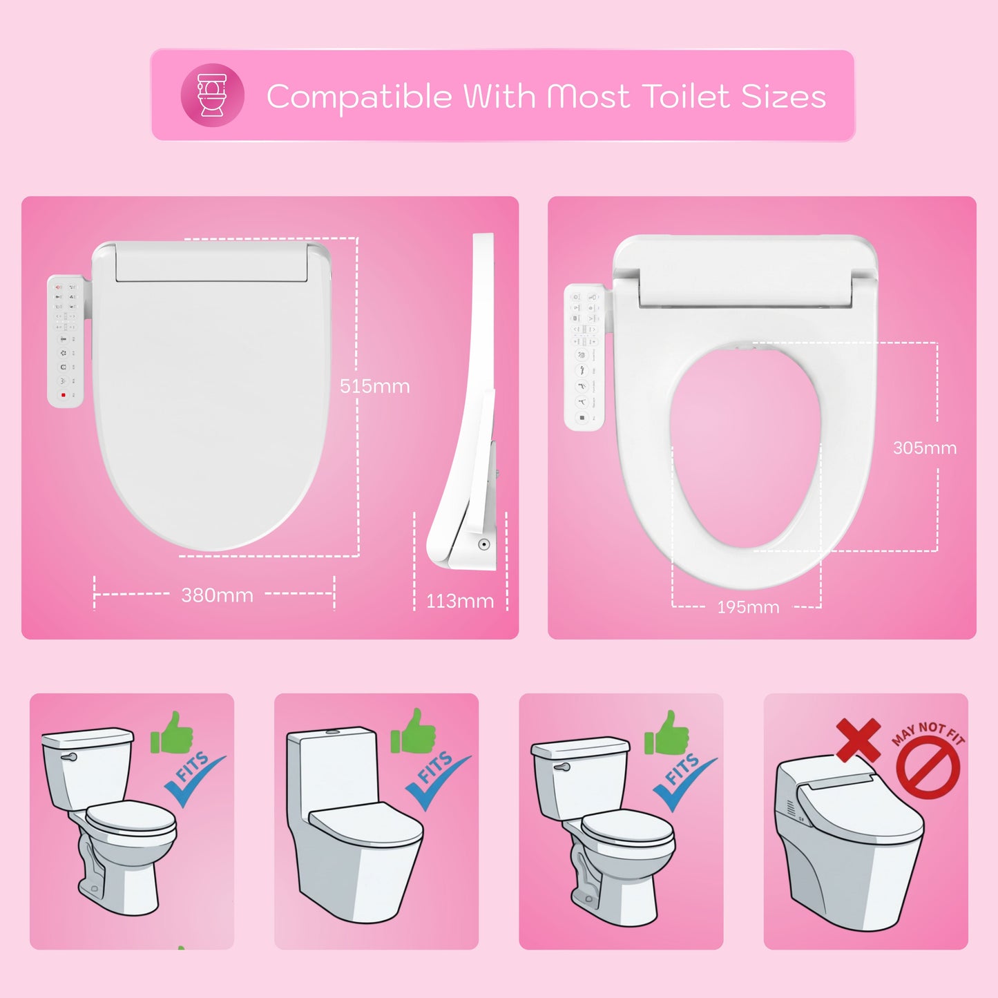 Conor Lyra Smart Bidet Seat with Installation Kit Conor 