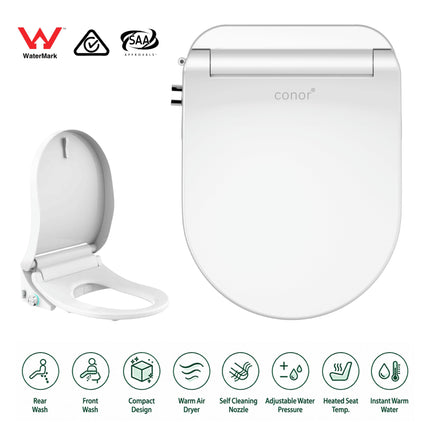 Conor Nova Smart Bidet Toilet Seat with Remote Control & Installation Kit
