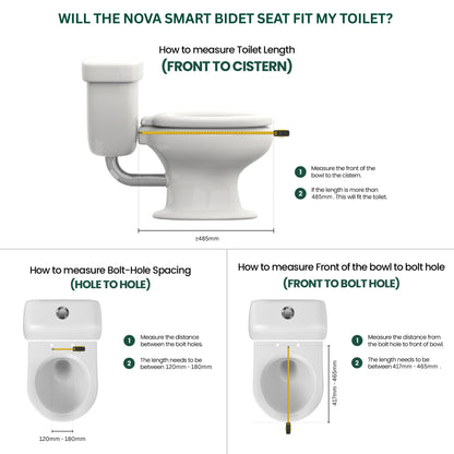 Conor Nova Smart Bidet Seat with Remote Control & Installation Kit Conor 