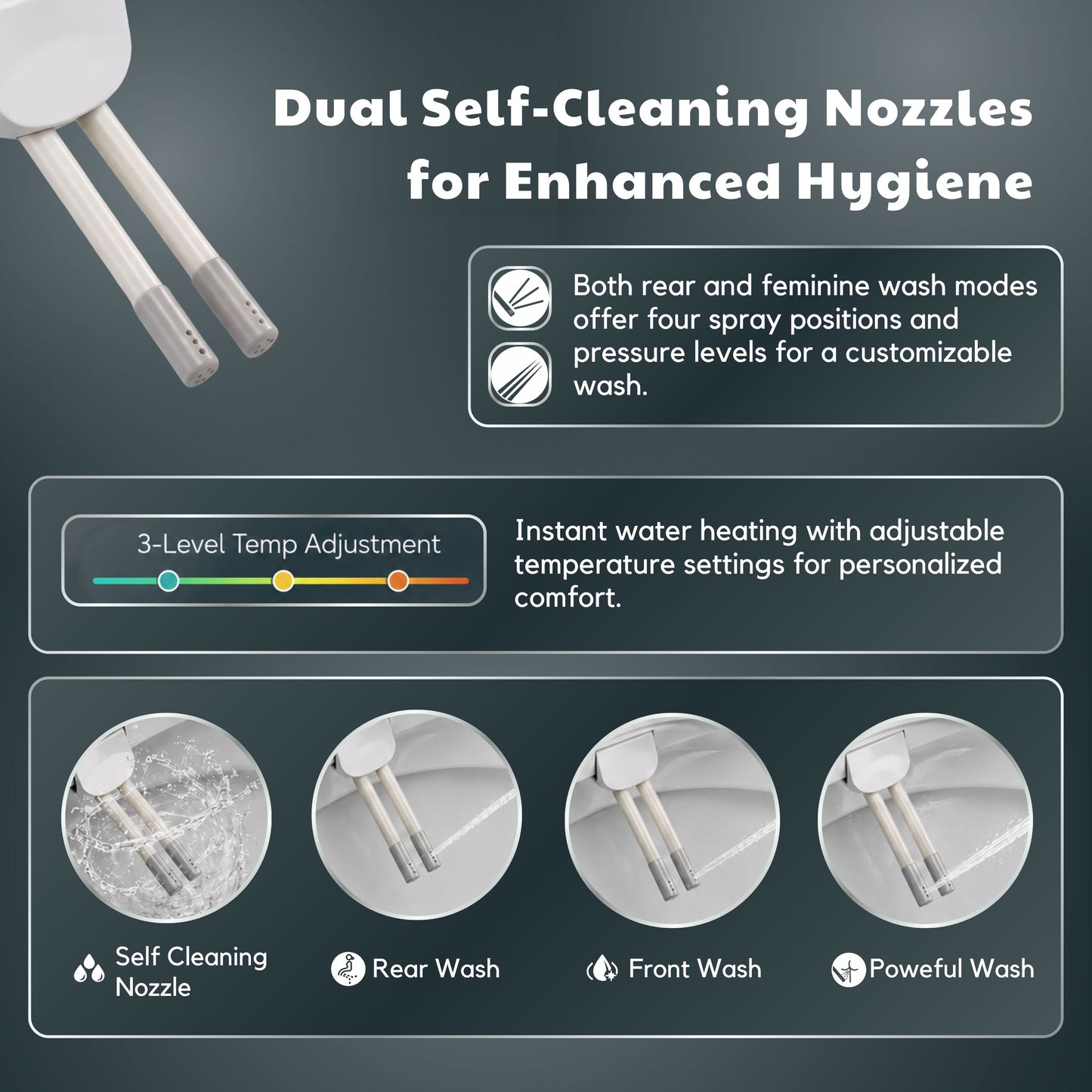 Conor Sylora Smart Bidet Toilet Seat with Installation Kit