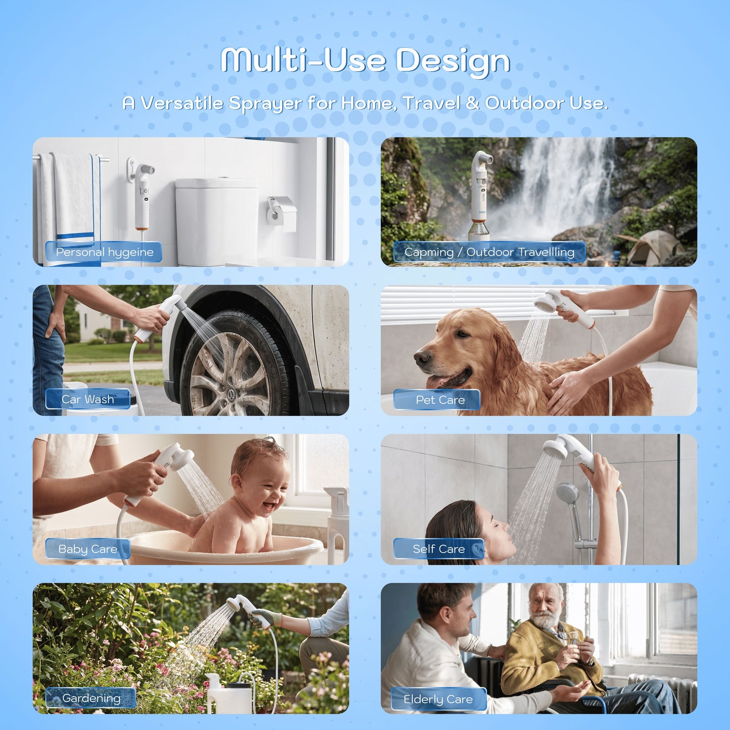 Rinora Portable Bidet Sprayer with 5L Water Reservoir Conor 